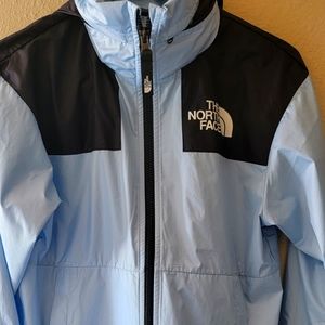 Light blue, women's wind breaker North Face Jacket size S